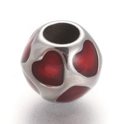 PASADOR ACERO ESFERA CORAZONES 10MM1