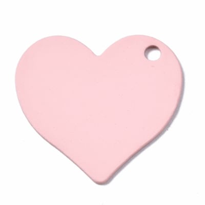 COLGANTE CORAZON DE ALEACION ROSA 22MM1