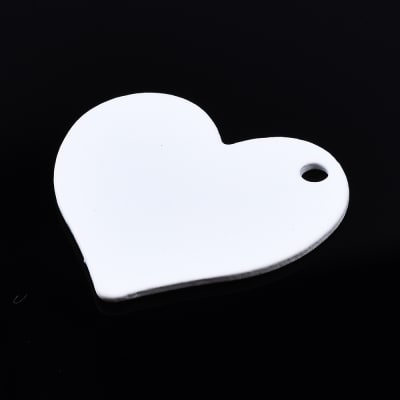 COLGANTE CORAZON DE ALEACION BLANCO 22MM