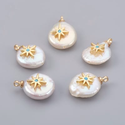 COLGANTE B/ORO BASE DE PERLA ESTRELLA CON ZIRCONES 18X14MM1