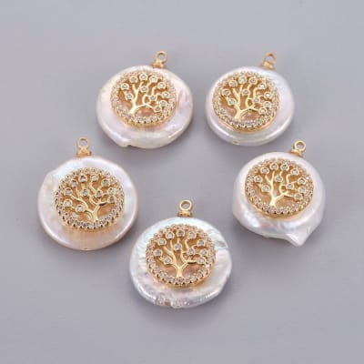 COLGANTE B/ORO ARBOL DE LA VIDA EN BASE DE PERLA 22X16MM1