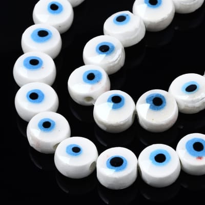 OJO TURCO PASADOR DE PORCELANA BLANCO 8X5MM