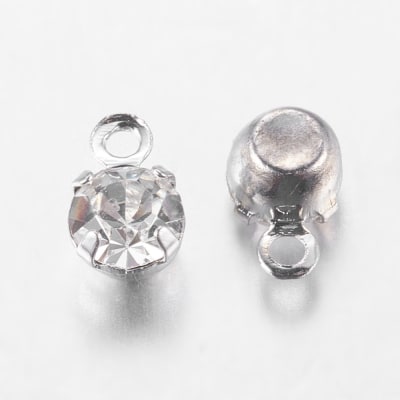 COLGANTE B/PLATINO PUNTO DE LUZ 7X4MM