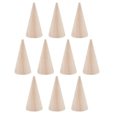 EXHIBIDOR PARA ANILLO CONO DE MADERA1