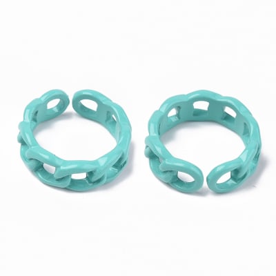 ANILLO AJUSTABLE ESLABON TURQUESA