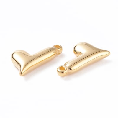COLGANTE ACERO INOX. CORAZON COMIC DORADO 18X16MM