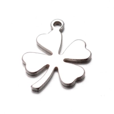 COLGANTE ACERO INOX. TREBOL 15X10MM