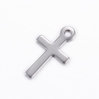 COLGANTE ACERO INOX. CRUZ 17X10MM1