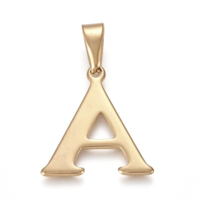 COLGANTE ACERO INOX. INICIAL A 26X22MM2