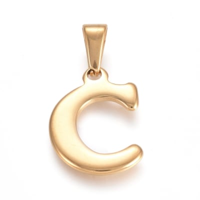 COLGANTE ACERO INOX. INICIAL C 20X18MM1