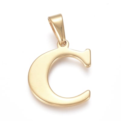 COLGANTE ACERO INOX. INICIAL C 26X22MM2