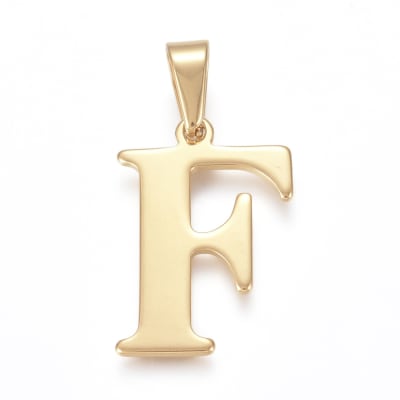COLGANTE ACERO INOX. INICIAL F 26X22MM