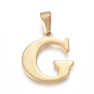 COLGANTE ACERO INOX. INICIAL G 26X22MM