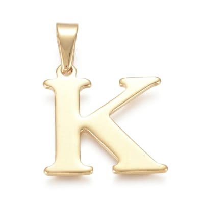 COLGANTE ACERO INOX. INICIAL K 26X22MM