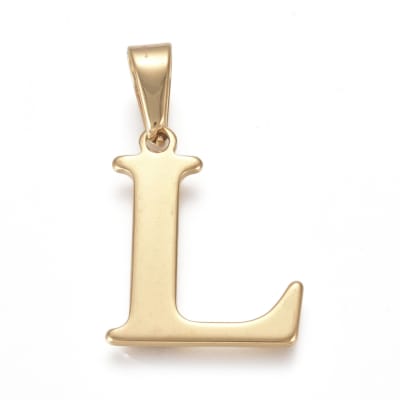 COLGANTE ACERO INOX. INICIAL L 26X22MM