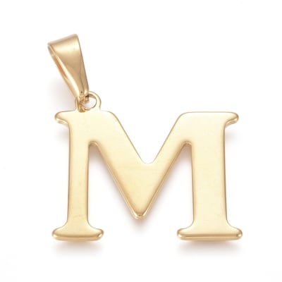 COLGANTE ACERO INOX. INICIAL M 26X22MM1