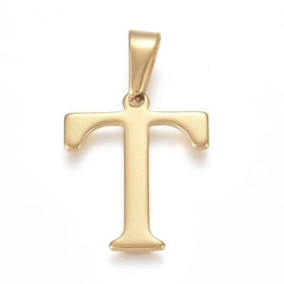 COLGANTE ACERO INOX. INICIAL T 26X22MM