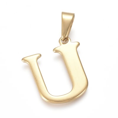 COLGANTE ACERO INOX. INICIAL U 26X22MM