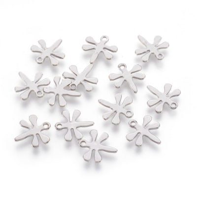 COLGANTE ACERO INOX. LIBELULA PLANA 12X11MM1