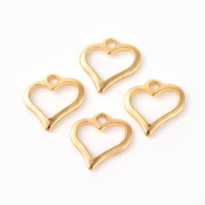 COLGANTE ACERO INOX. CORAZON HUECO PEQ. 11MM