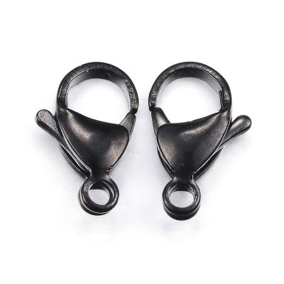 BROCHE LANGOSTA ACERO INOX NEGRO 15MM1
