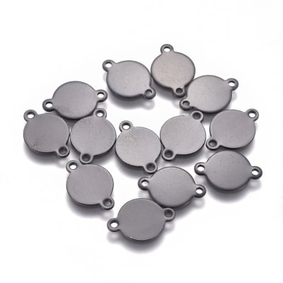 CONECTOR ACERO INOX. PLANO REDONDO GUNMETAL 10X14MM