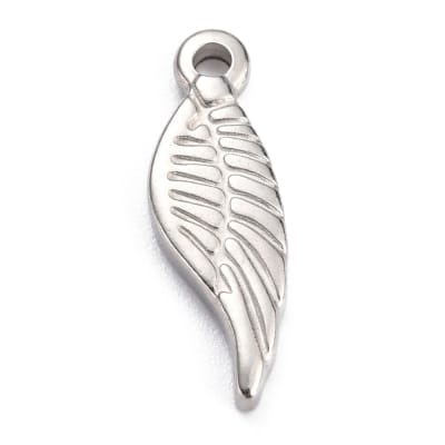 COLGANTE ACERO INOX. ALA DE ANGEL 19X6MM