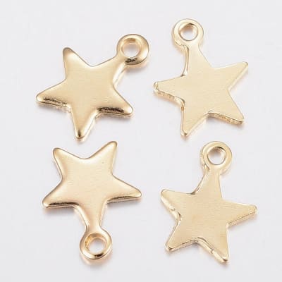 COLGANTE ACERO INOX. ESTRELLA PLANA 10X8MM