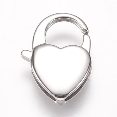 BROCHE LANGOSTA CORAZON ACERO INOX. 16X11MM1