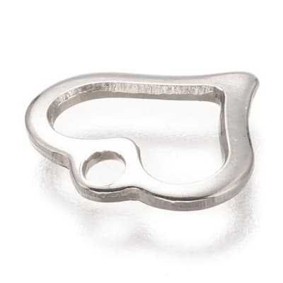 COLGANTE ACERO INOX. CORAZON HUECO 10X11MM