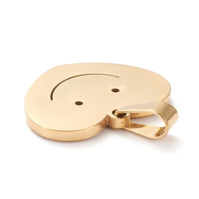 COLGANTE ACERO INOX. CORAZON CON SONRISA 14X18MM