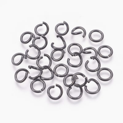ARGOLLA DE UNION ACERO INOX. NEGRO 9X1.5MM