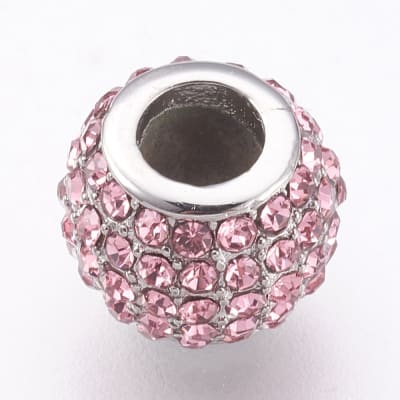 PASADOR ACERO ESFERA CON ZIRCONES 10X8MM