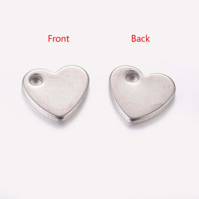 COLGANTE ACERO INOX. CORAZON 10X9MM