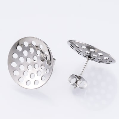 BASE DE ARO ACERO INOX. CIRCULO CURVO CON AGUJEROS 16MM1