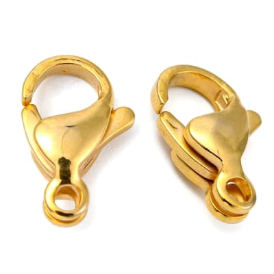 BROCHE LANGOSTA ACERO B/ORO 13X8MM