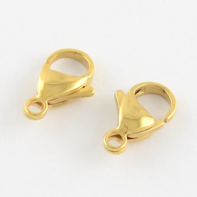 BROCHE LANGOSTA ACERO B/ORO 15X9MM
