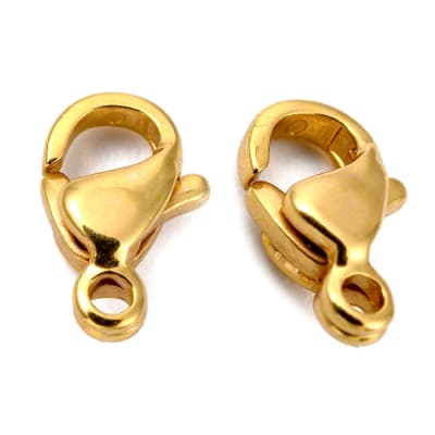 BROCHE LANGOSTA ACERO B/ORO 9X5MM