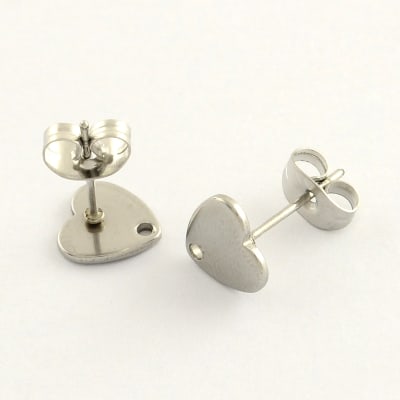 BASE DE ARO ACERO INOX. CORAZON PLANO 8MM