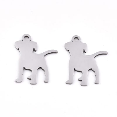 COLGANTE ACERO INOX. SILUETA CANINA 17X14MM1