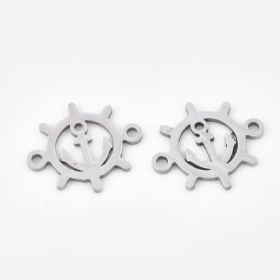 CONECTOR ACERO INOX. TIMON CON ANCLA 17X15MM