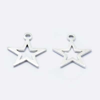 COLGANTE PLATA ESTERLINA ESTRELLA 11X9MM