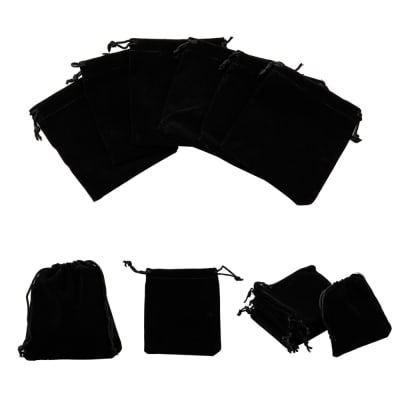 BOLSAS TERCIOPELO NEGRO 12X10MM 50UND3
