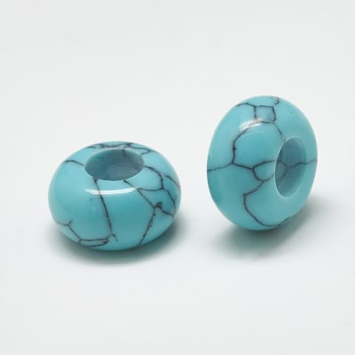 CHARMS TURQUESA SINTETICA 12X6