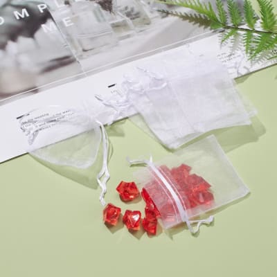 BOLSAS DE ORGANZA BLANCA 9X7CM 50UND