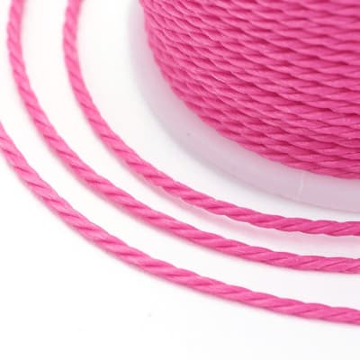 HILO DE POLIESTER ENCERADO TAIWAN 1.0MM ROSA1