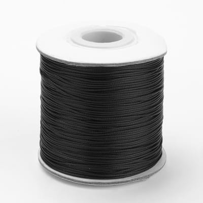 HILO DE POLIESTER ENCERADO 0.5MM PIEL DE SERPIENTE NEGRO1
