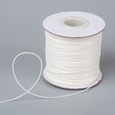 HILO DE POLIESTER ENCERADO 0.5MM PIEL DE SERPIENTE BLANCO PERLA