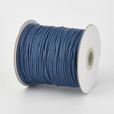 HILO DE POLIESTER ENCERADO 0.8MM PIEL DE SERPIENTE ECOLOGICO AZUL MARINO1