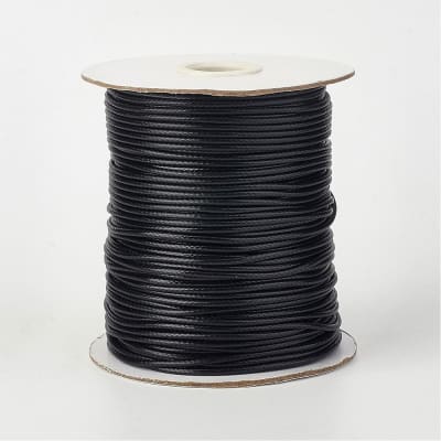 HILO DE POLIESTER ENCERADO 1.0MM NEGRO ECOLOGICO1